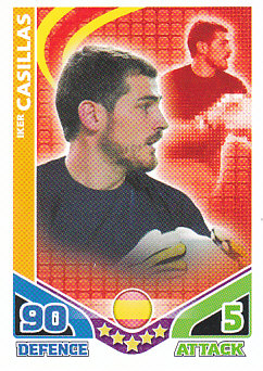 Iker Casillas Spain 2010 World Cup Match Attax #220